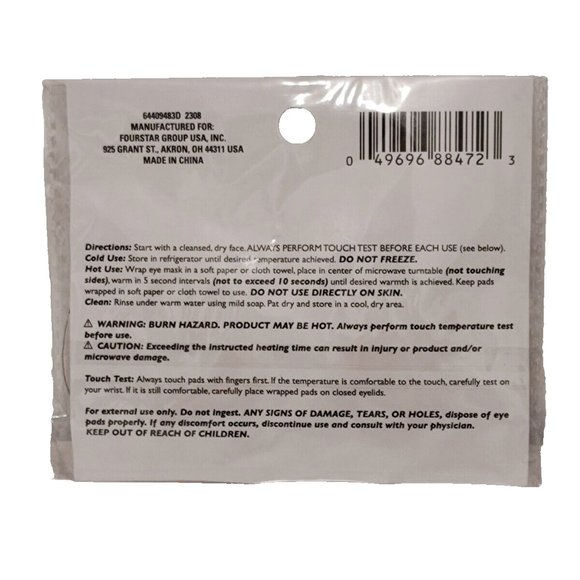 B*Pure Round Hot & Cold Eye Pads 2pc Reusable Puffy Eye Relief Mini Gold Stars - Picture 5 of 9